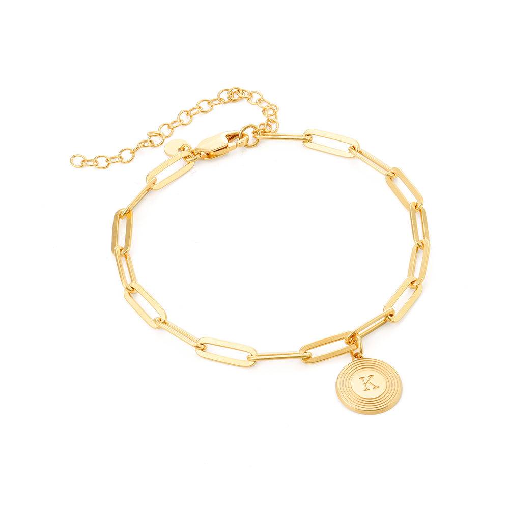 Odeion Initial Link Chain Bracelet / Anklet in 18k Gold Plating-4 product photo