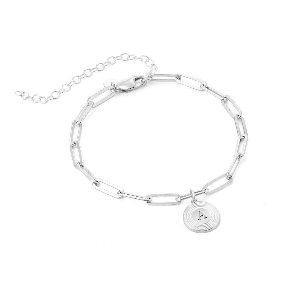 Odeion Initial Link Chain Bracelet / Anklet in Sterling Silver-1 product photo