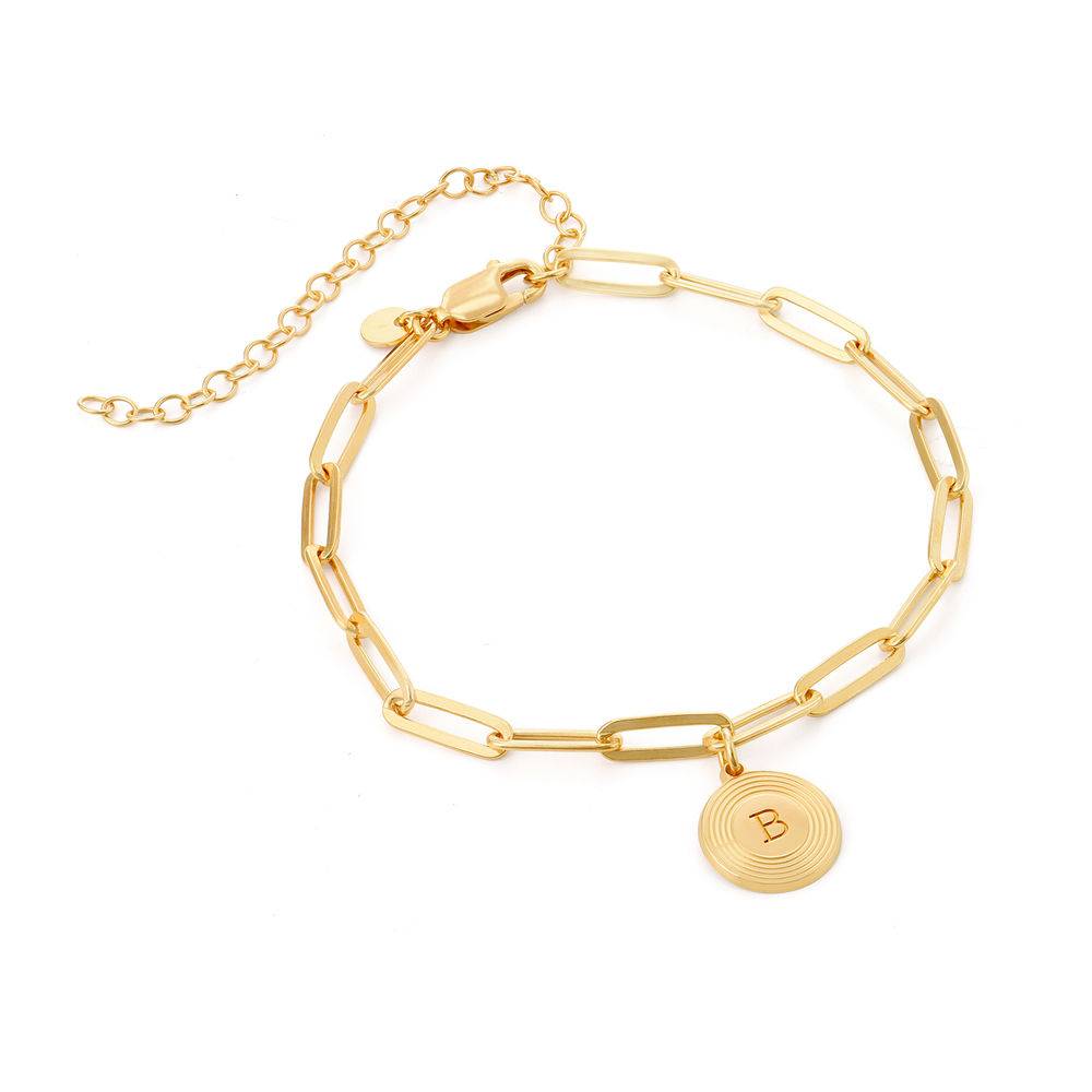 Odeion Initial Link Chain Bracelet / Anklet in Vermeil-5 product photo