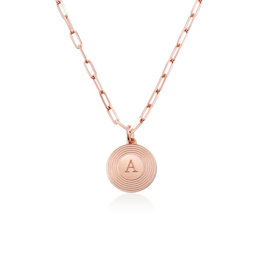 Odeion Initial Necklace in 18k Rose Gold Plating-2 product photo
