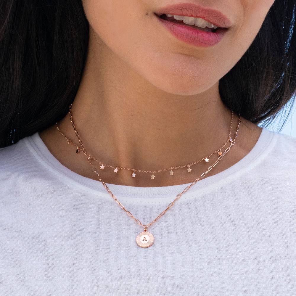 Odeion Initial Necklace in 18k Rose Gold Plating-1 product photo