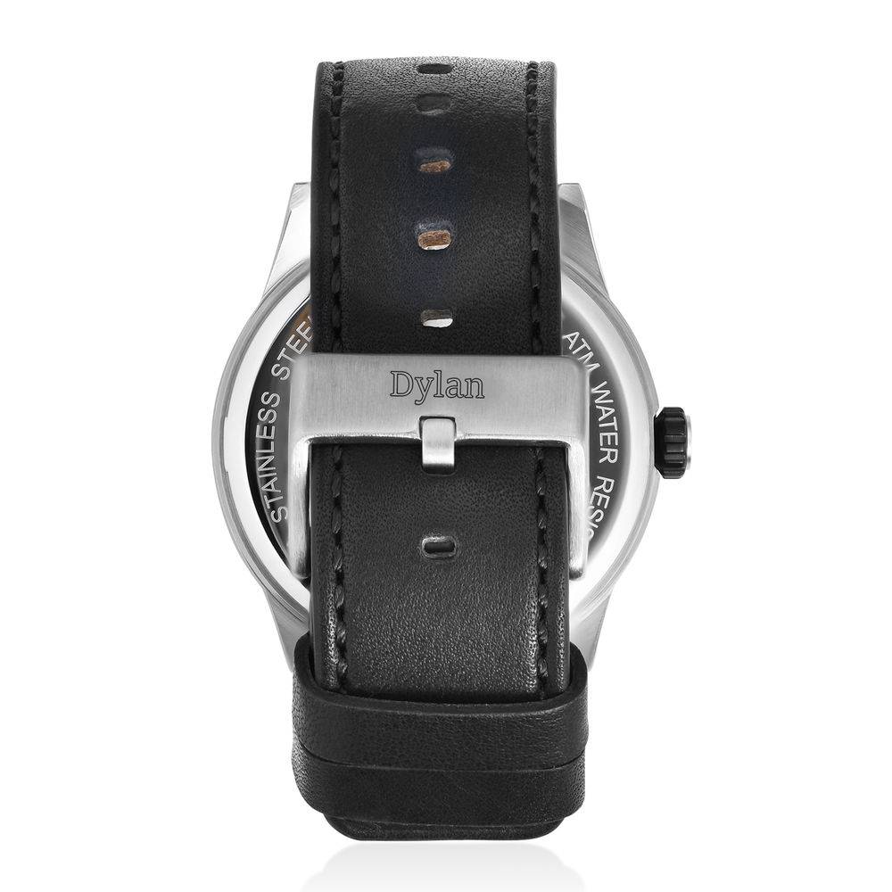 Odysseus Day Date Minimalist Leather Strap Watch-10 product photo