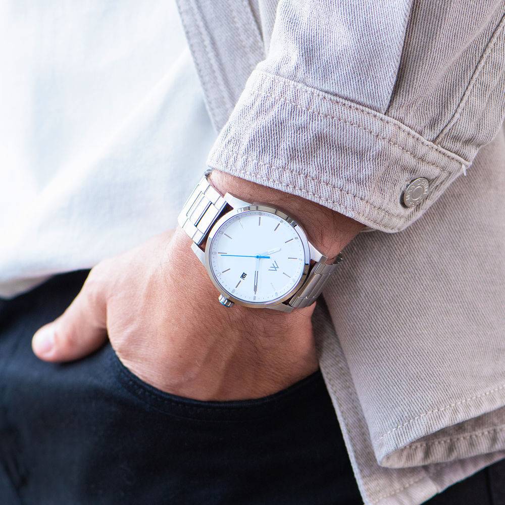 Odysseus Day Date Minimalist Stainless Steel Watch-1 product photo