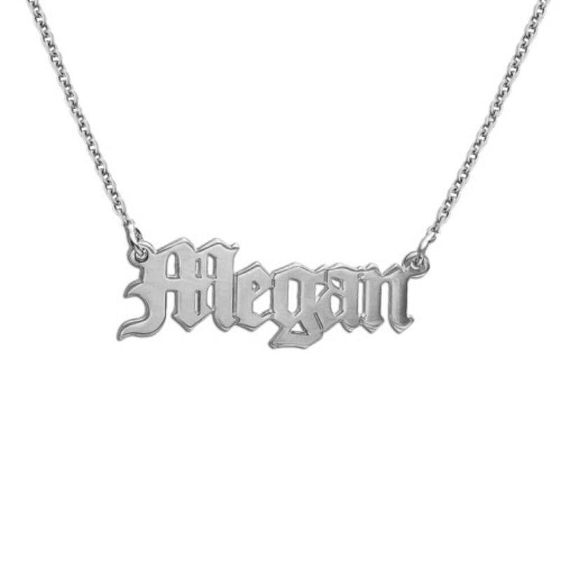 Old English Style Gothic Name Necklace-2 product photo