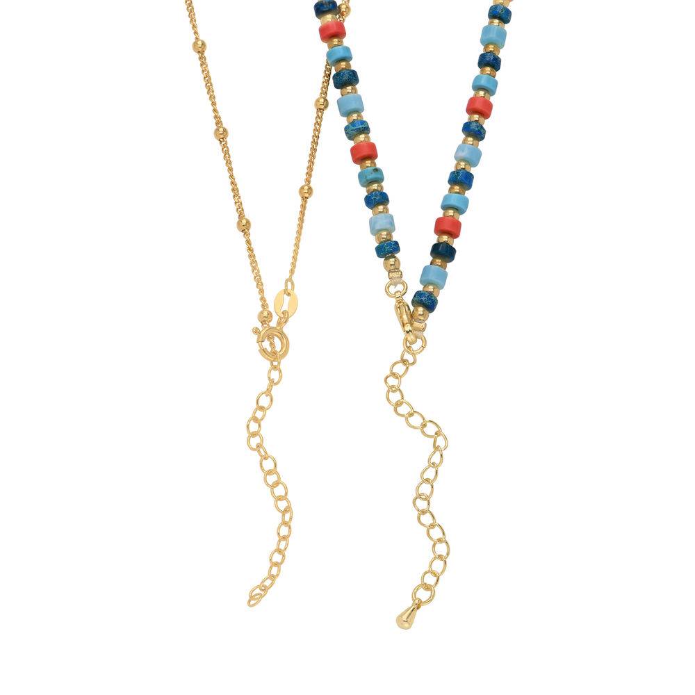 Pacific Layered Beads Necklace with Initials in Gold Plating-3 product photo