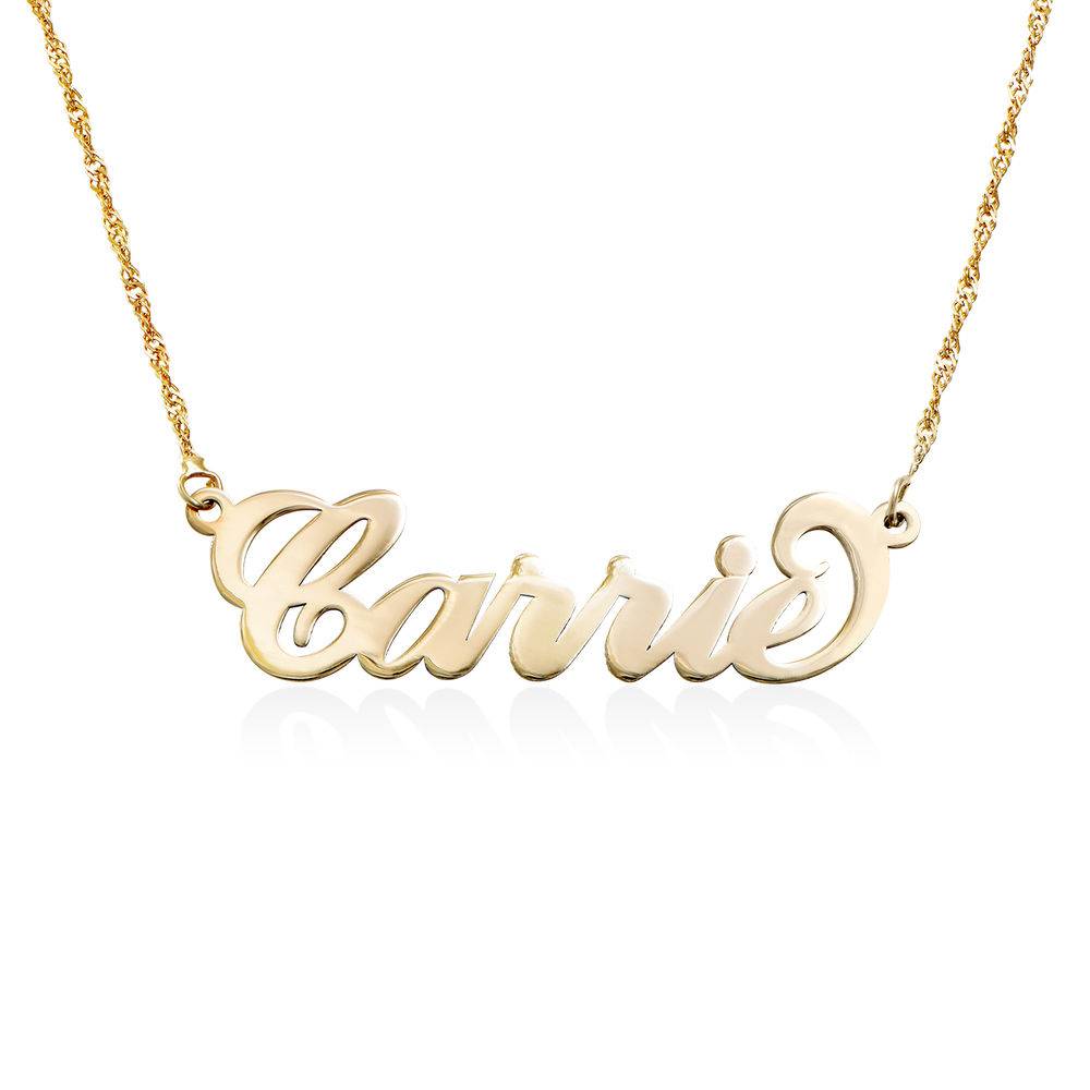 real gold necklace with name on it