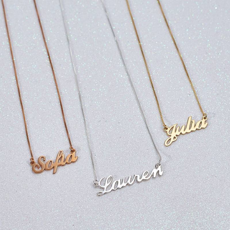Classic Cocktail Name Necklace in 18k Rose Gold Plating-2 product photo