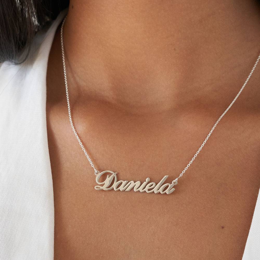 Classic Cocktail Name Necklace in Premium Silver-3 product photo