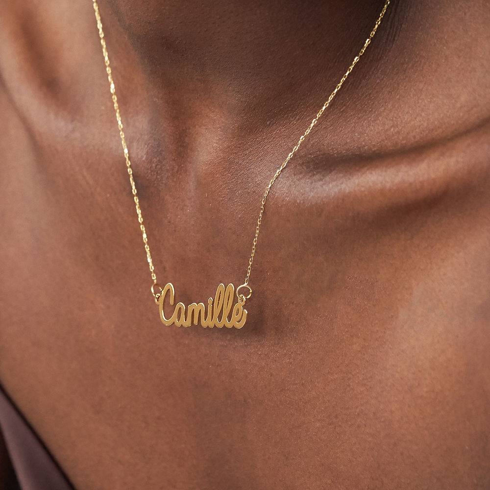 Personalized Cursive Name Necklace in 10K Yellow Gold-3 product photo