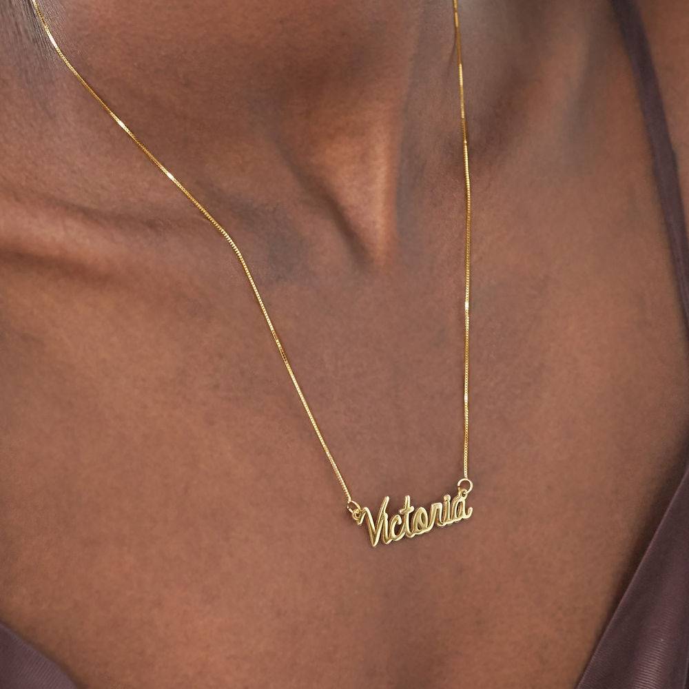 Personalized Cursive Name Necklace in 14K Gold-4 product photo