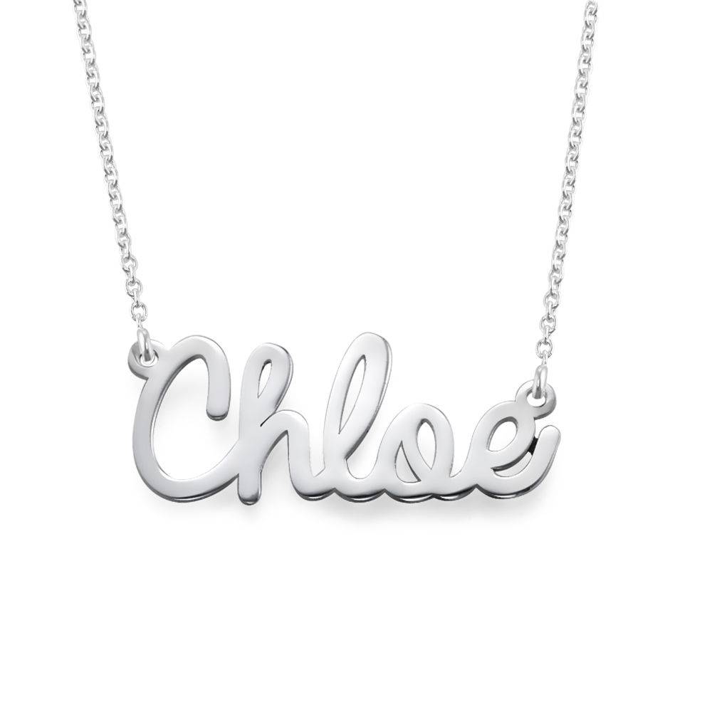 Sterling Silver Cursive Name Necklace-3 product photo