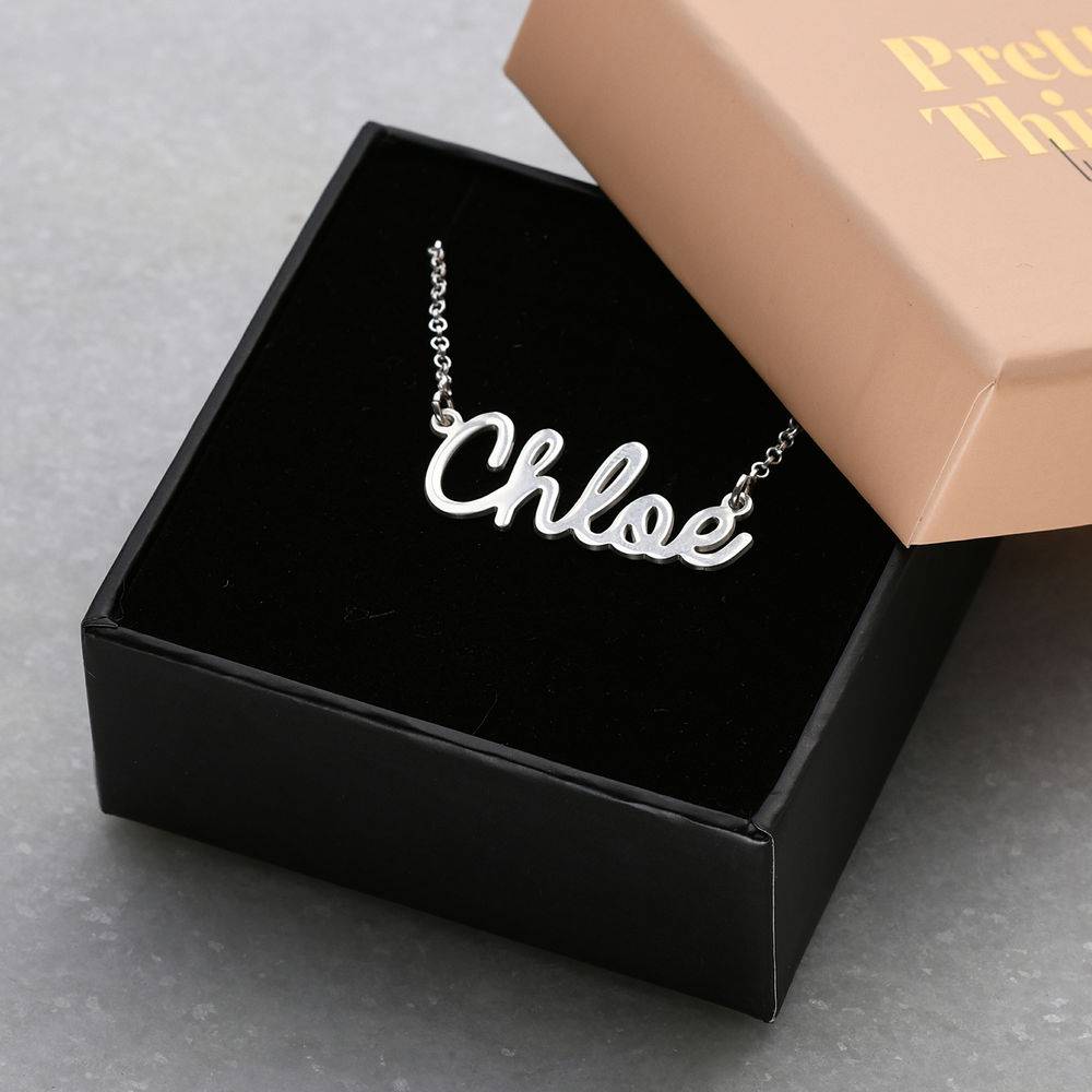 Sterling Silver Cursive Name Necklace-2 product photo
