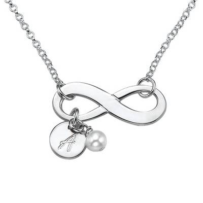 Silver Infinity Initial Necklace product photo