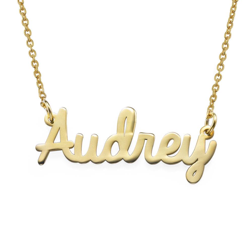 Personalized Jewelry - Cursive Name Necklace in Vermeil-3 product photo