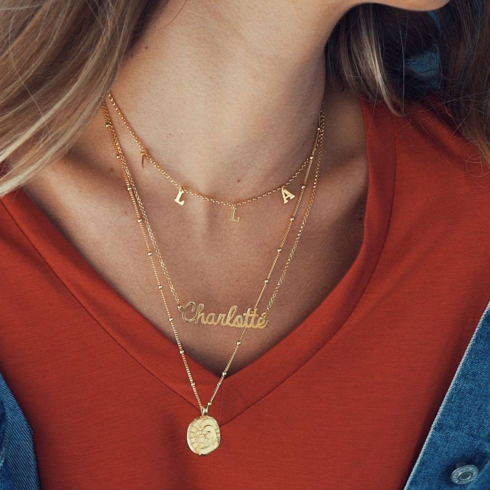 Personalized Jewelry - Cursive Name Necklace in Vermeil-4 product photo