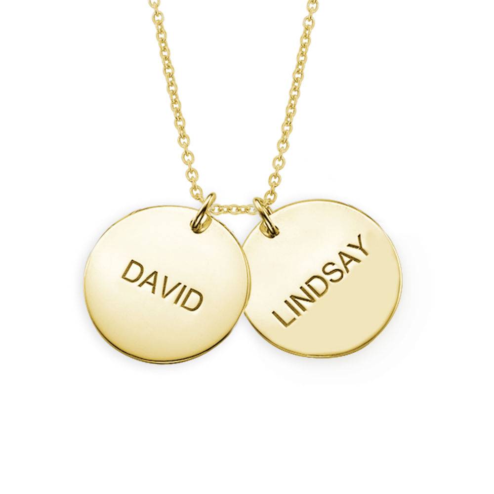 Personalized Jewelry – Gold Plated Disc Necklace-3 product photo