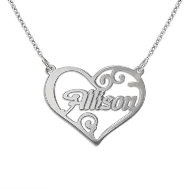 Personalized Heart Name Necklace-1 product photo