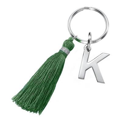 Personalized Keychain with Initial and Tassel-1 product photo