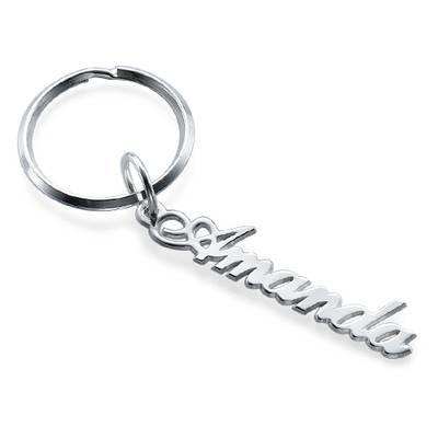 Personalized Name Keychain in Sterling Silver-1 product photo