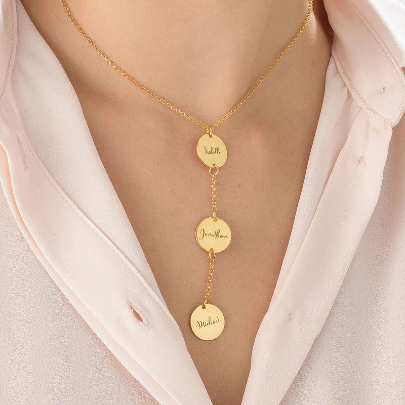 Personalized Y Necklace in Gold Plating product photo