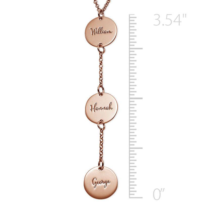 Personalized Y Necklace in Rose Gold Plating product photo
