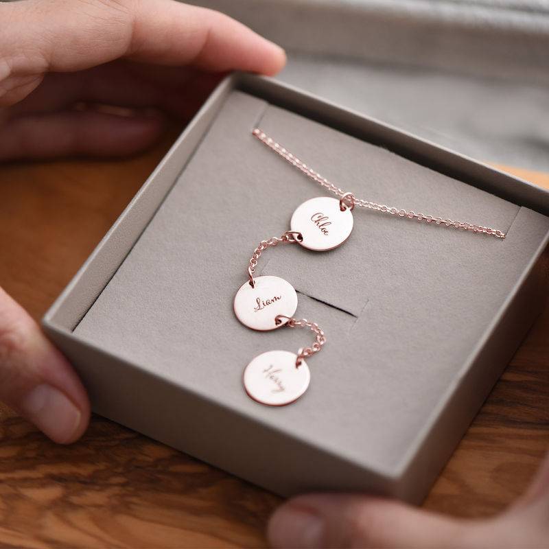 Personalized Y Necklace in Rose Gold Plating product photo