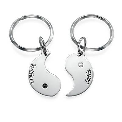Personalized Yin Yang Keychain for Couples-1 product photo