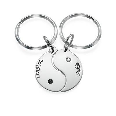 Personalized Yin Yang Keychain for Couples-2 product photo