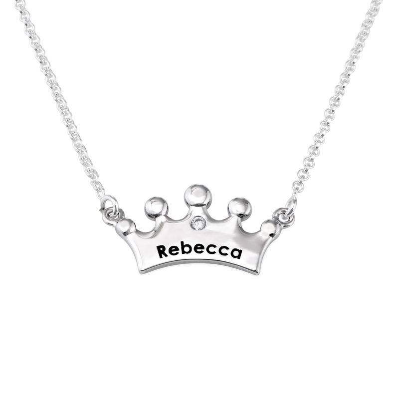 Princess Crown Necklace for Girls with Cubic Zirconia-1 product photo