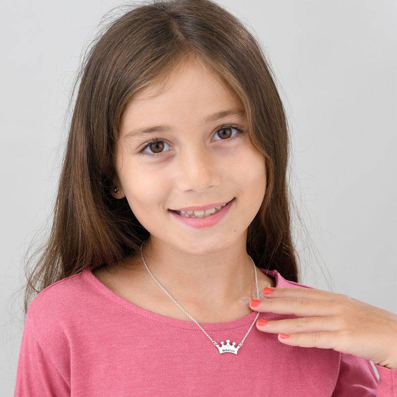 Princess Crown Necklace for Girls with Cubic Zirconia-2 product photo