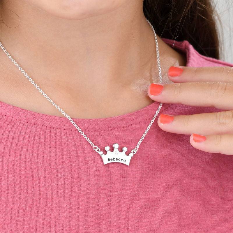 Princess Crown Necklace for Girls with Cubic Zirconia-3 product photo