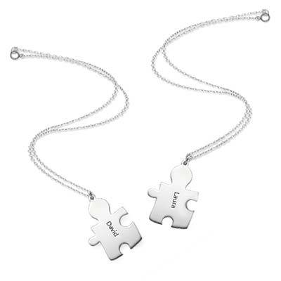 Personalized puzzle piece on sale necklace