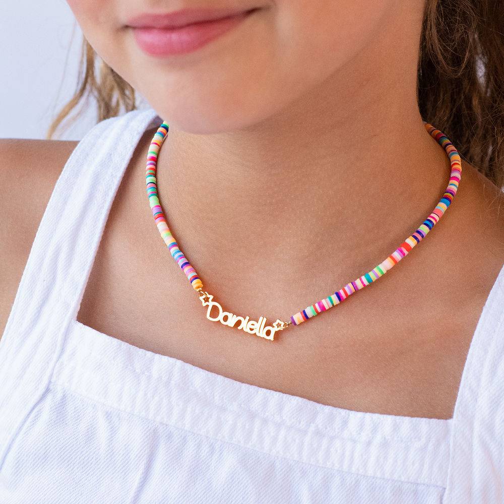 Rainbow Magic Girls Name Necklace in Gold Plating product photo