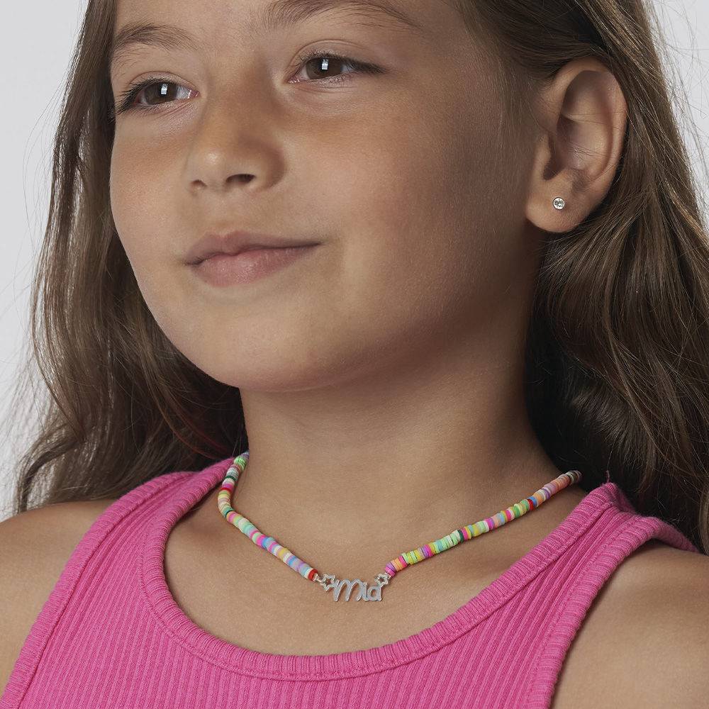 Rainbow Magic Girls Name Necklace in Sterling Silver-4 product photo