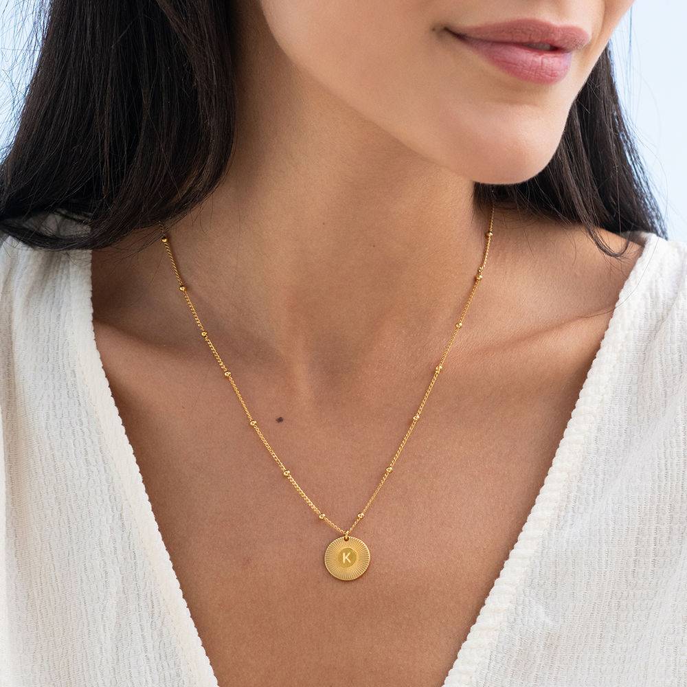 Rayos Initial Necklace in Vermeil-2 product photo