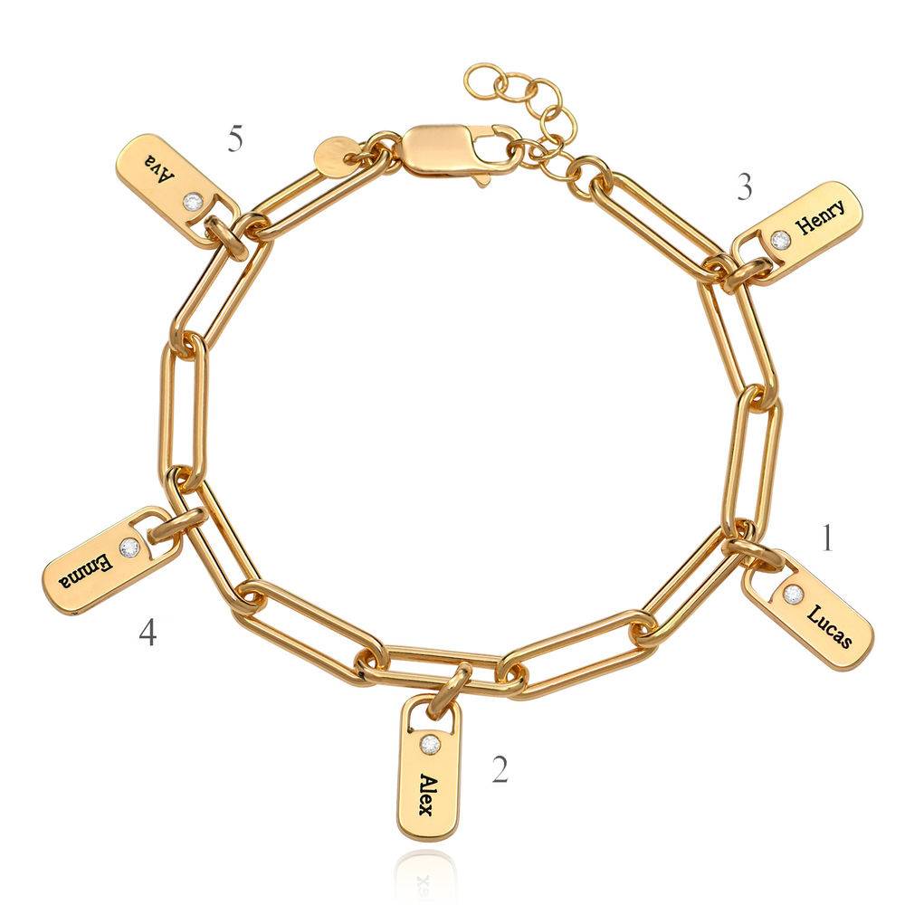 Rory Bracelet with Diamond Custom Charms in 18K Gold Vermeil-5 product photo