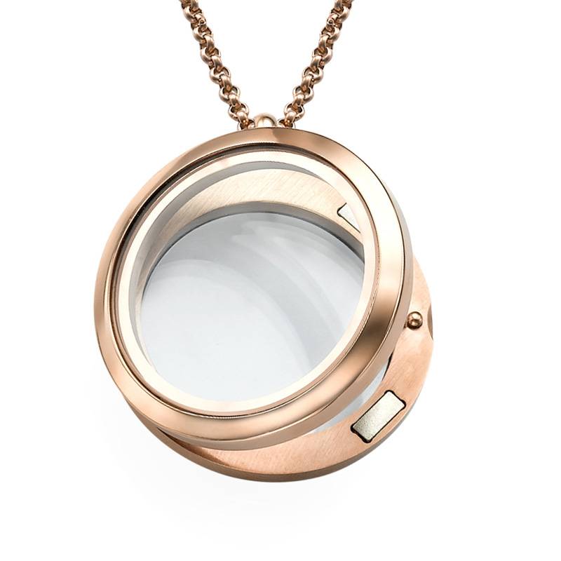 Round Locket in Rose Gold Plating product photo