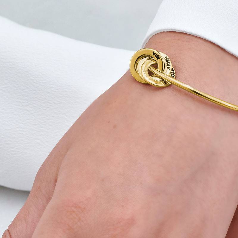 Russian Ring Bangle Bracelet in Gold Plating-5 product photo