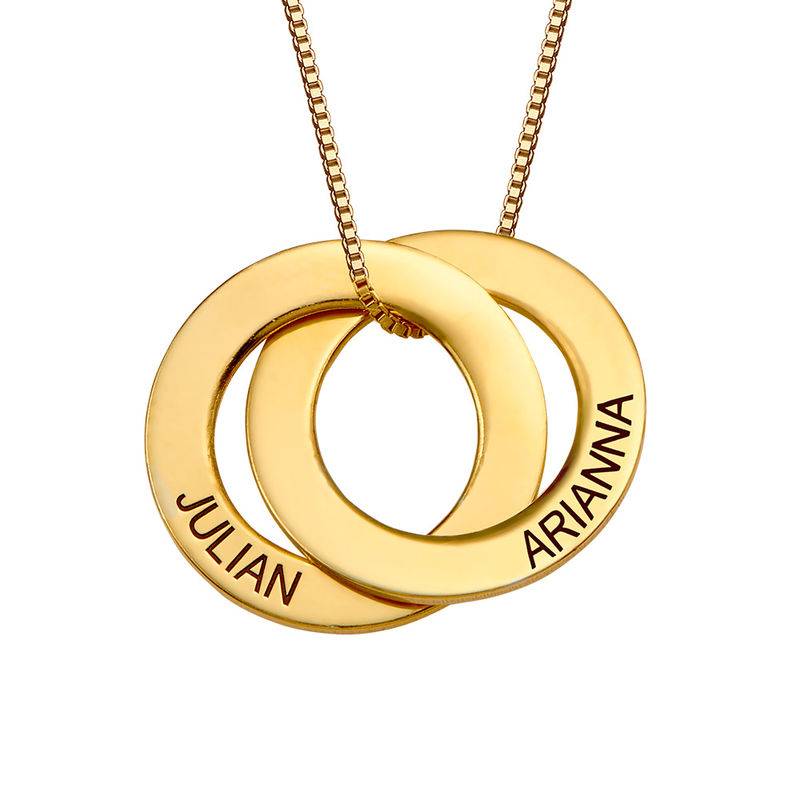 Russian Ring Necklace with 2 Rings in Vermeil-2 product photo