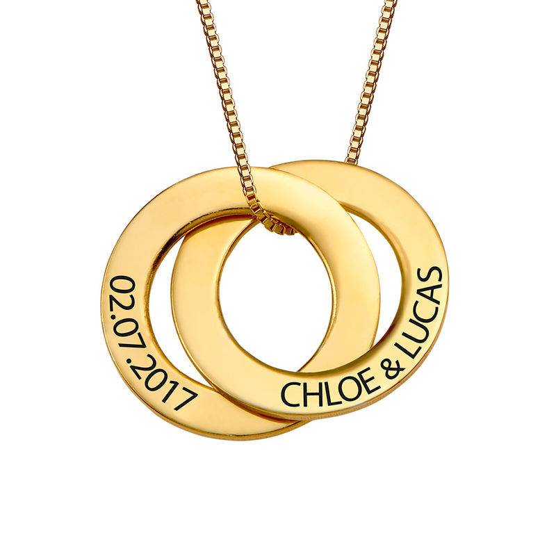 Russian Ring Necklace with 2 Rings in Vermeil-1 product photo