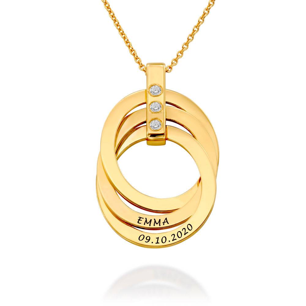 Russian Ring Necklace with Birthstones in Gold Vermeil-2 product photo