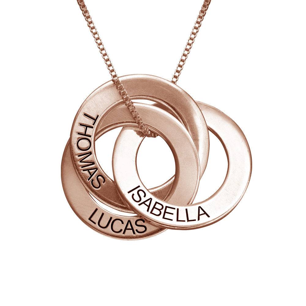 Russian Ring Necklace in Rose Gold Plating product photo