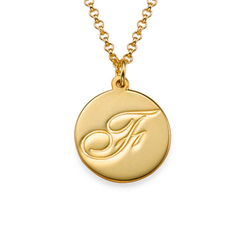 Script Initial Pendant Necklace in Gold Vermeil product photo