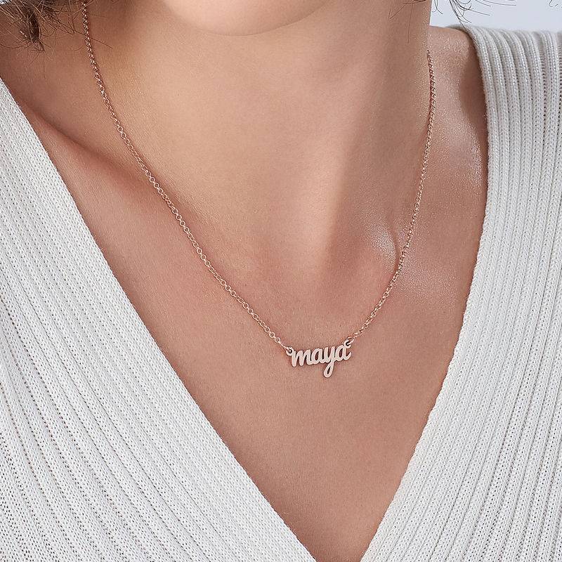 London Name Necklace in 18K Rose Gold Plating-2 product photo