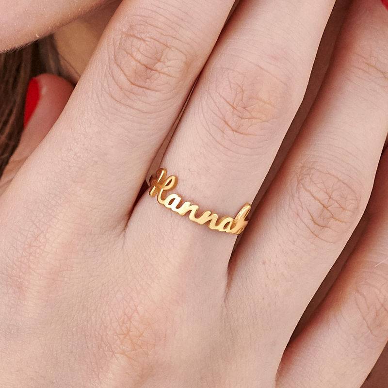 Script Name Ring in Gold Plating-5 product photo