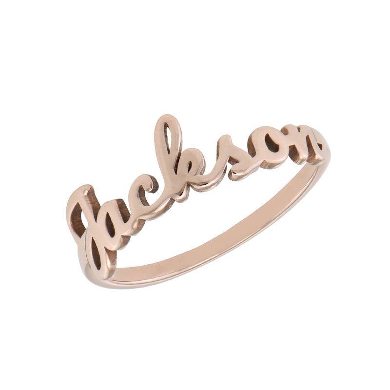 Script Name Ring in Rose Gold Plating-1 product photo