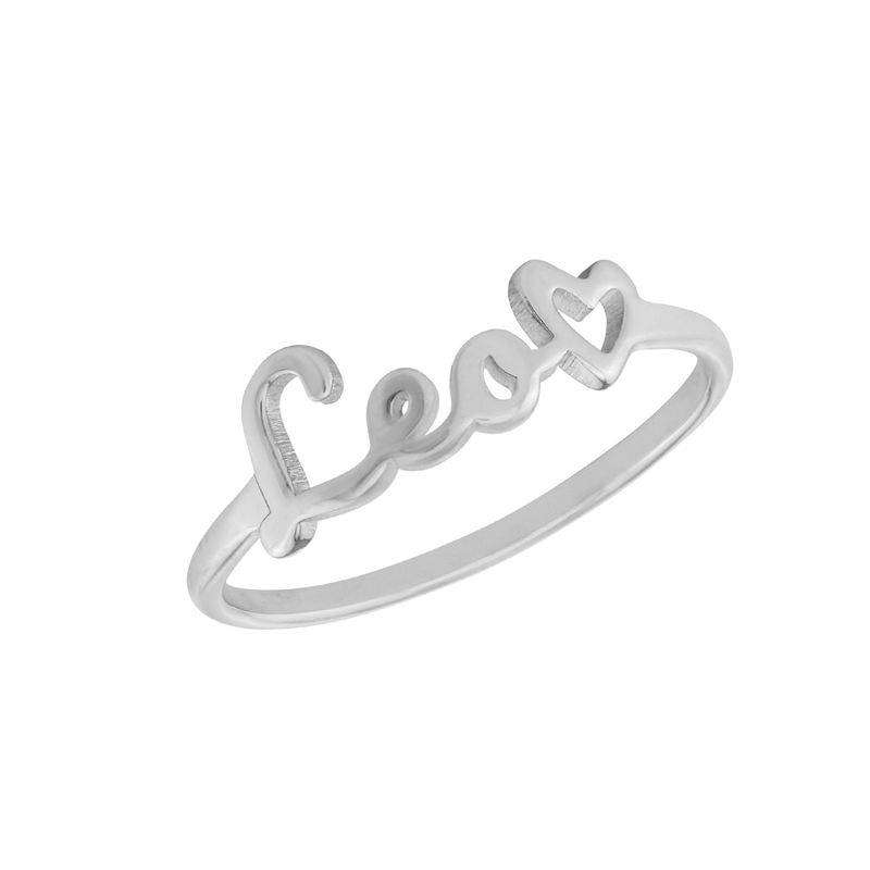 Script Name Ring in Silver-1 product photo