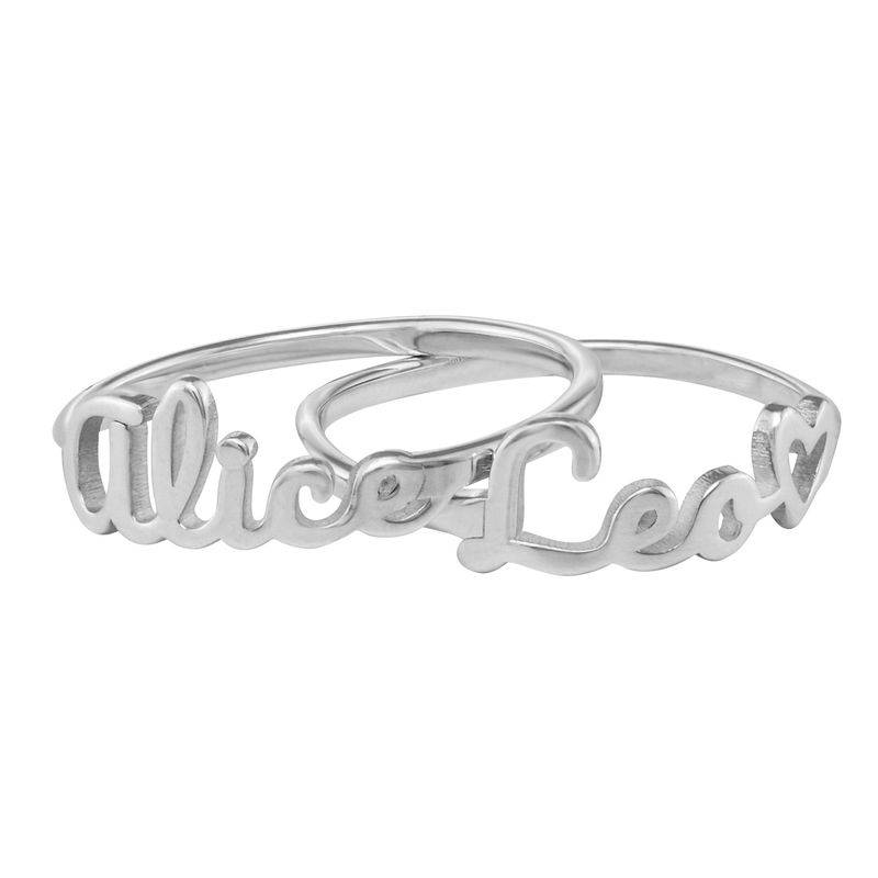 Script Name Ring in Silver product photo
