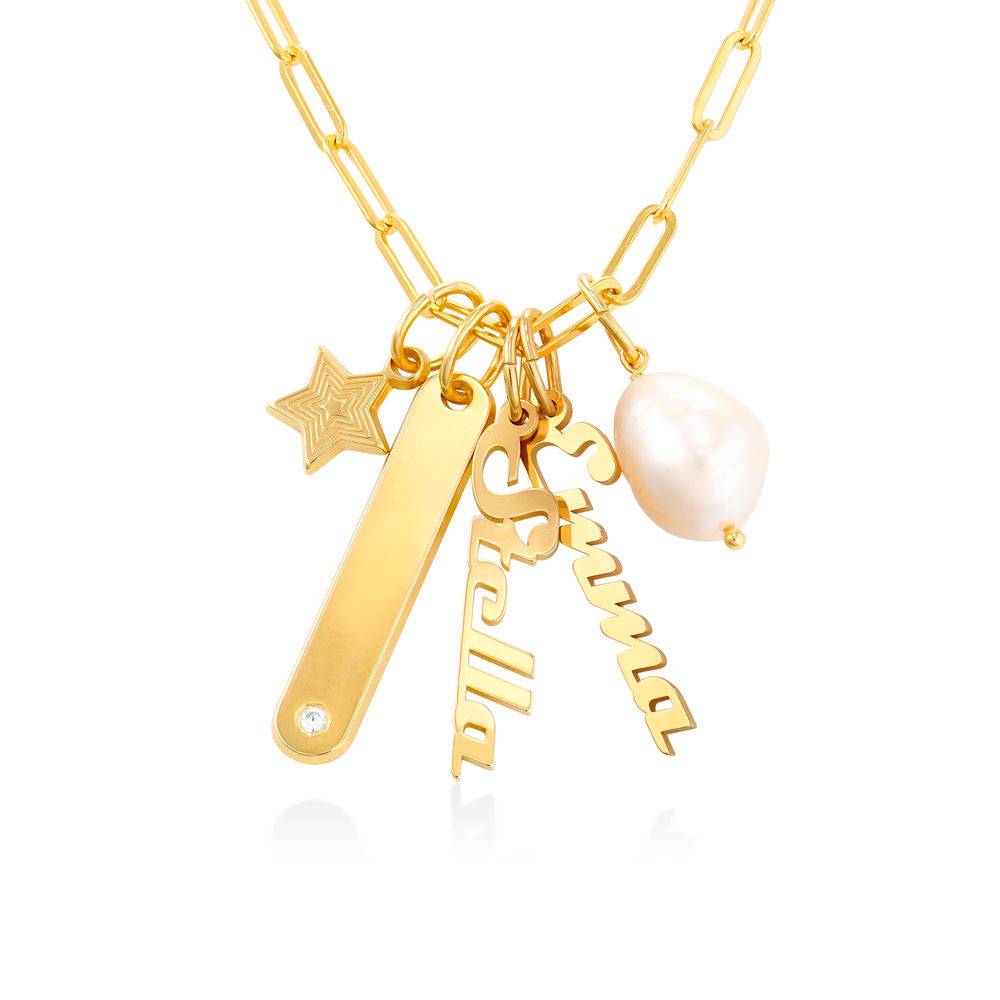 Siena Chain Bar Necklace in Vermeil-1 product photo