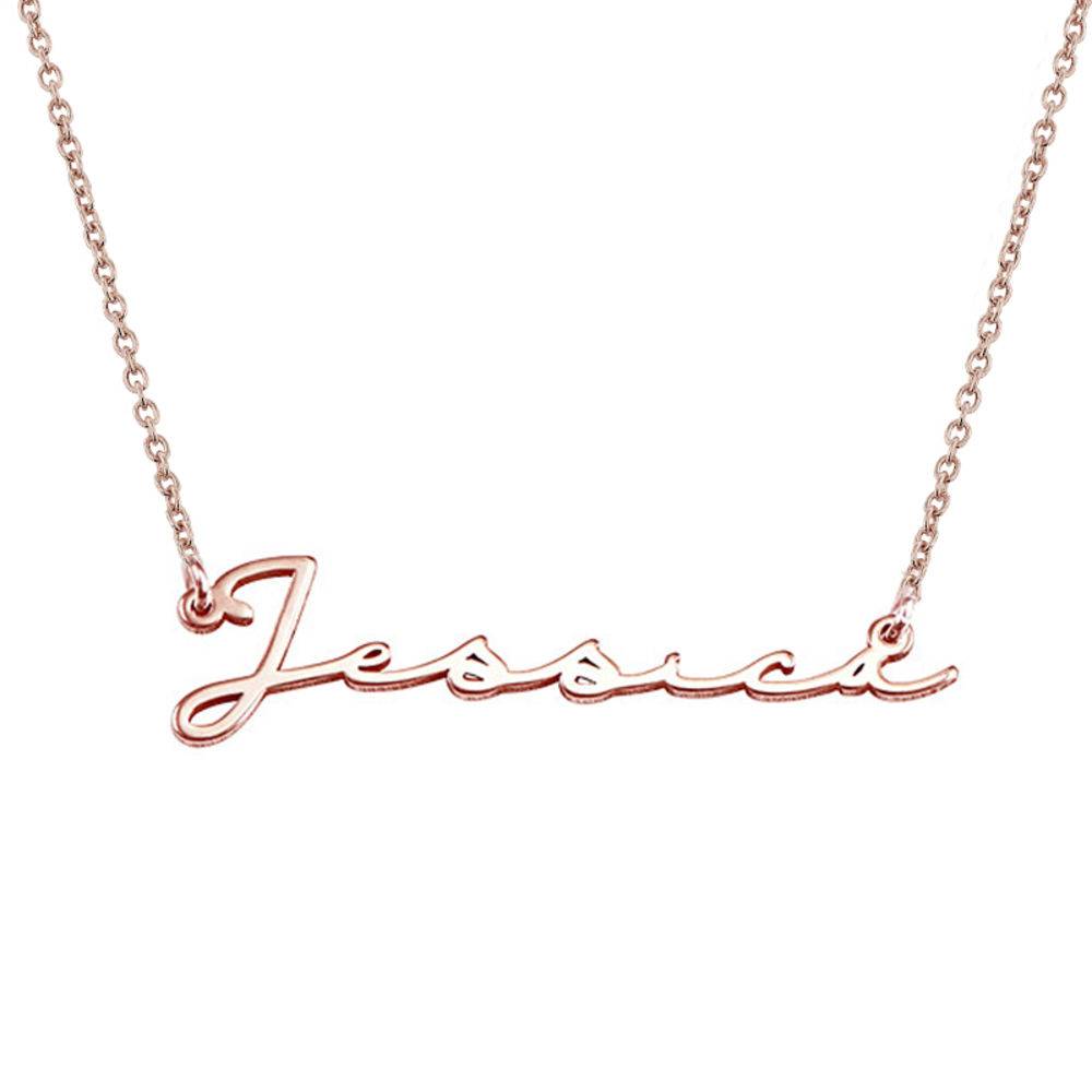 Signature Style Name Necklace in Rose Gold Plated-3 product photo